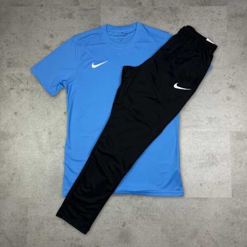 Nike Dri-Fit Training T-Shirt / Dri-Fit Joggers - University Blue / Black