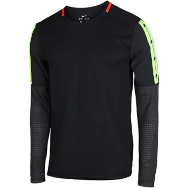 Nike Meekz Long Sleeved T-Shirt - Black/Red/Neon