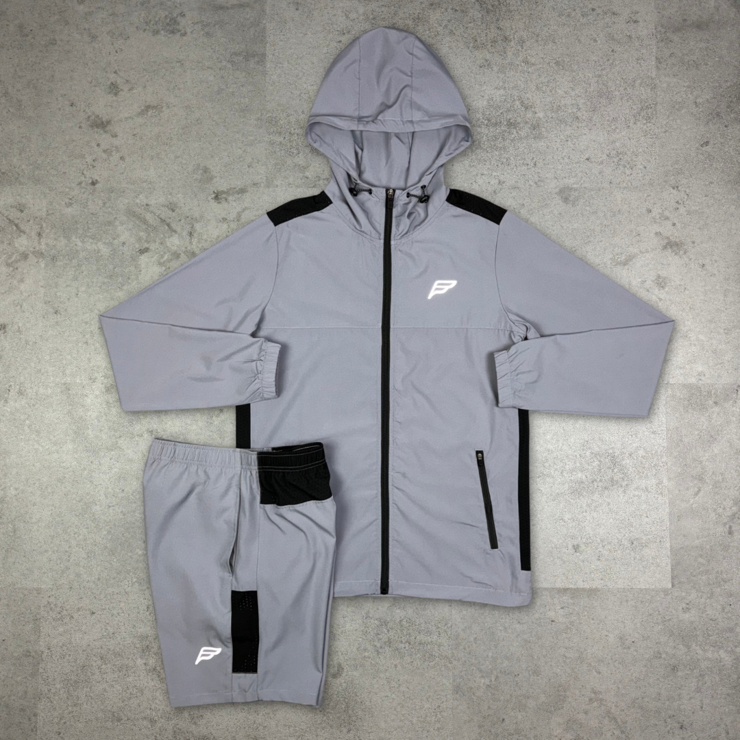 Frequency Active Vent Jacket / Shorts Set - Grey