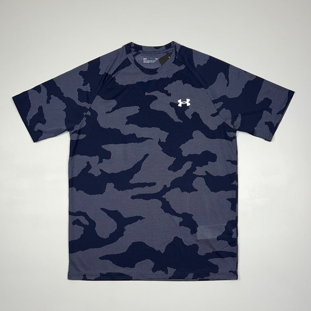Under Armour Velocity Jacquard T-Shirt - Navy Blue