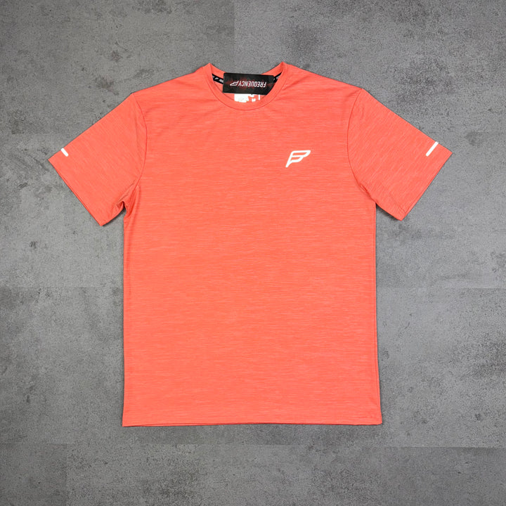 Frequency Time T-Shirt - Coral Orange