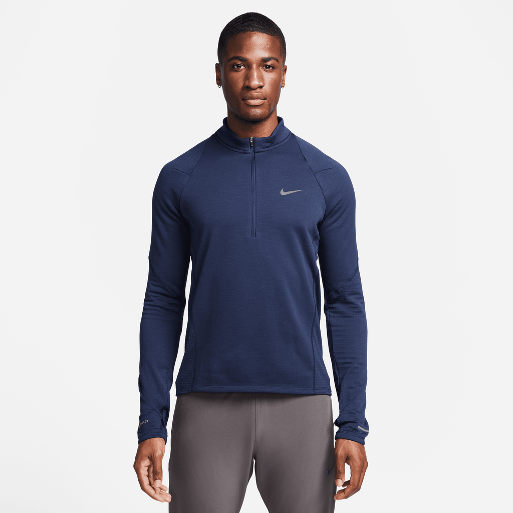 nike element half zip ocean blue